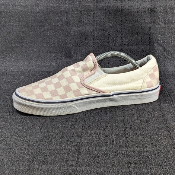Women's Vans "Off The Wall" Pink Checkerboard Slip-on sz 8 - Picture 5 of 9